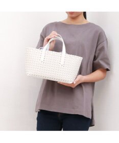 UNBILLION カシュカシュ cachecache / コードかがり横長トートバッグ