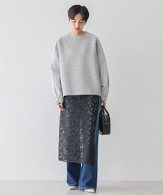 AMERICAN HOLIC 異素材コクーンポンチプルオーバー