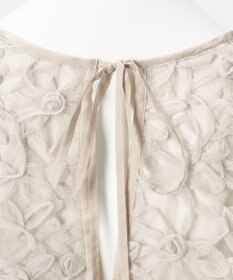 23区 【GOLD LABEL】チュールエンブロイダリー フラワーモチーフ 2WAYブラウス