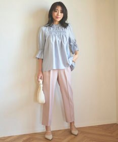 Feroux 【洗える】美シルエットカラーテーパード パンツ