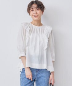 組曲 【WEB限定】ナチュラルローン ペプラムブラウス