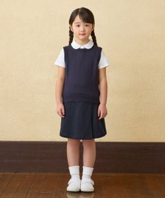 MIKI HOUSE HOT BISCUITS 【90-140cm】綿ニットクルーネックベスト(女の子用)