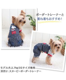 PET PARADISE 犬の服 犬 スヌーピー オーバーオール 【小型犬】 ヒッコリー