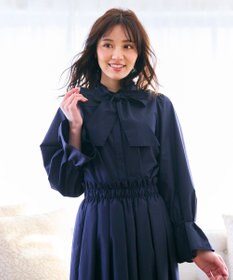 Feroux 【キレイ見えセットアップ対応】リボンタイ ブラウス