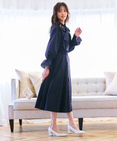 Feroux 【キレイ見えセットアップ対応】リボンタイ ブラウス