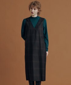 J.PRESS LADIES S T/W ミルドチェック＆千鳥 ジャンパー スカート