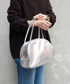 FOLNA RD ホイルレザーボストンバッグ Mサイズ