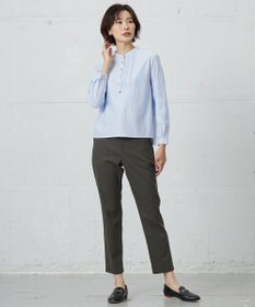 J.PRESS LADIES ストライプジャージー ピンタック カットソー