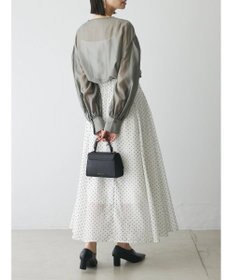 Green Parks AnriettMusee ドットフレアーロングスカート