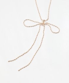 earth music&ecology ロングリボンチェーンネックレス