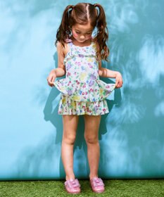 ANY KIDS 総柄 フリル ワンピース 水着