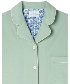 une nana cool 【綿100%】60/2 やわらか天竺 半袖開襟パジャマ MADE WITH LIBERTY FABRIC