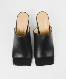 BONTRE 【PRECIEUX JOUET/プレシュウジュエ】ワイドスクエアスカルプチャーヒールミュール/019PJ