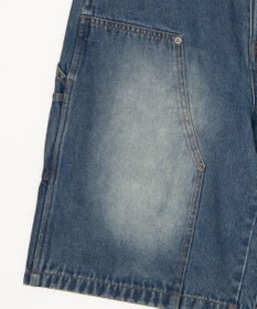 WEGO 【ユニセックス着用ITEM】ダブルニーデニムショーツ