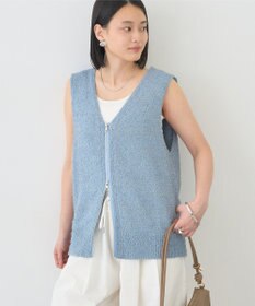 AMERICAN HOLIC ダブルZIPシャギーニットベスト