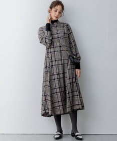 組曲 シアーツイルチェック ワンピース