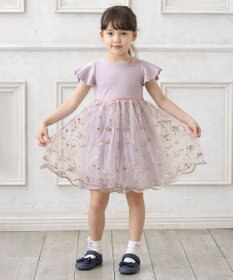 ANY KIDS 刺繍チュールガーリー ワンピース