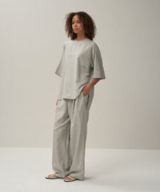 ATON SILK TROPICAL | イージーワイドパンツ