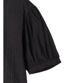 earth music&ecology 刺繍パフスリーブブラウス