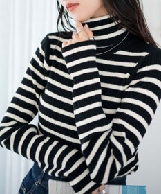 WEGO リブタートルネックニット