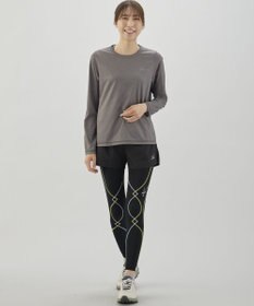 CW-X 【WOMEN】 CW-X トップス 【薄軽ランニングシャツ】 長袖 Ｕネック 吸汗速乾性(本体) レディース DLY159 /ワコール