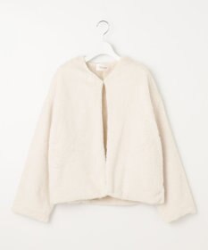 Feroux ノーカラーファー ジャケット