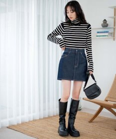 WEGO リブタートルネックニット