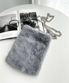 WEGO ファーチェーンミニショルダー