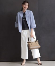 J.PRESS LADIES 【シーンレスに活躍】コットンスムース シアーデザイン カットソー
