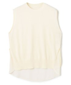 BEIGE， 【洗える】VALOIS / バックシフォンレーヤードニット