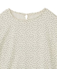 Green Parks ドットイージーケアバックスリットブラウス