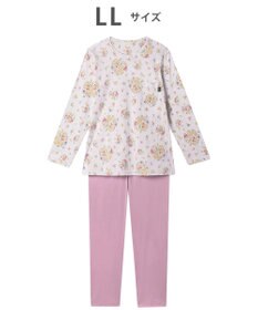 WACOAL パジャマ 長袖 長ズボン 綿100%(本体) スムース素材 ミントン レディース NDX562 /ワコール