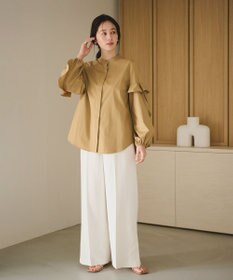 #Newans 【ANSWER for Co-Creation】フリルスリーブバンドカラーブラウス