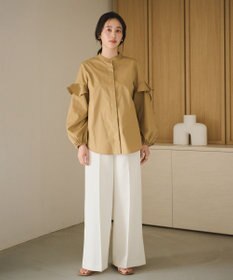 #Newans 【ANSWER for Co-Creation】フリルスリーブバンドカラーブラウス