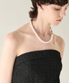 GRACE CONTINENTAL パールメタルビーズネックレス