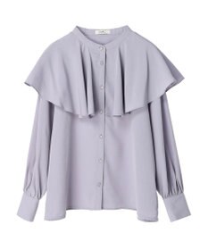 earth music&ecology ケープカラーブラウス