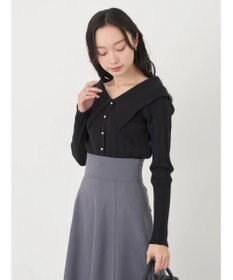 earth music&ecology ２ｗａｙビッグカラーニットプルオーバー