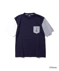 J.PRESS MEN 【DISNEY COLLECTION】【UNISEX】クレイジーパターンワンポイント Tシャツ / ミッキーマウス
