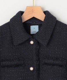 組曲 【KUMIKYOKU NAVY】ファンシーツイード 2WAYジャケット