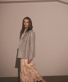 GRACE CONTINENTAL ラムレザーＰコート