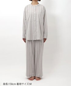 ワコール／睡眠科学 パジャマ 長袖 長ズボン 綿混(本体) 【睡眠科学×mintdesigns】 レディース YDX604 睡眠科学／ワコール