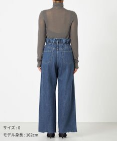 NAVE 【ReNAVE・洗える/軽量】ライトデニム ウエストギャザーパンツ