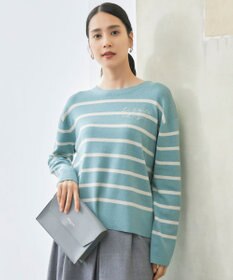 自由区 S 【洗える】コットンウールハイゲージボーダー ニット