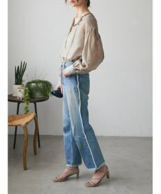 Green Parks AnriettMusee シアーボリュームスリーブブラウス