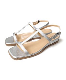 Pointer 日本製 本革ゴム仕様ストラップスクエアトゥサンダル