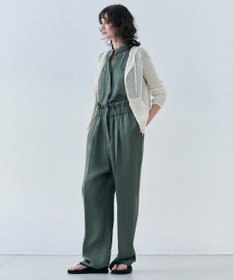BEIGE， 【洗える】OPTICAL / ペーパーヤーンフーディージップニット