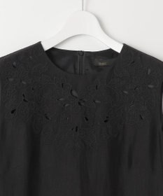 自由区 【洗える】エンブロイダリーノースリーブ ワンピース