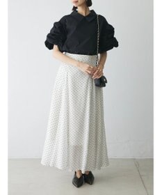 Green Parks AnriettMusee ドットフレアーロングスカート