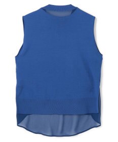 BEIGE， 【洗える】VALOIS / バックシフォンレーヤードニット