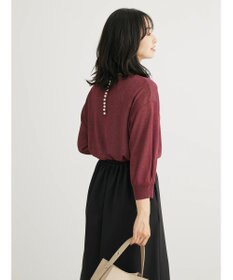 Green Parks ・ＥＬＥＮＣＡＲＥ　ＤＵＥバックパールシアー５分ニット